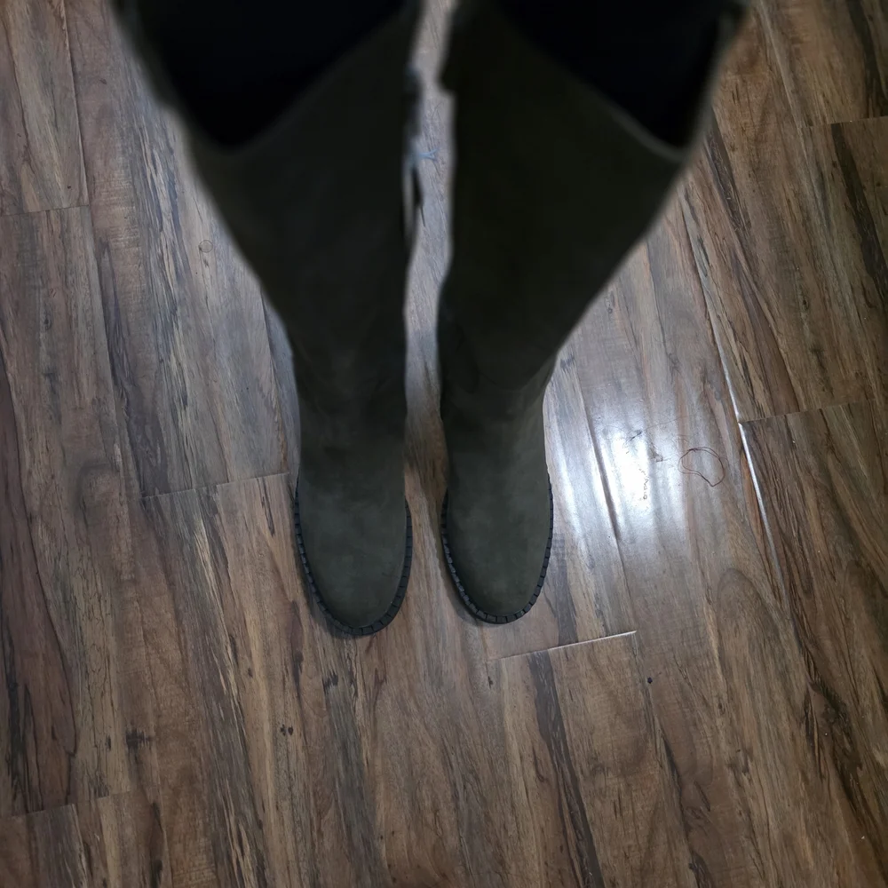 Dolce Vita Olive Suede Tall Pull-On Riding Boots